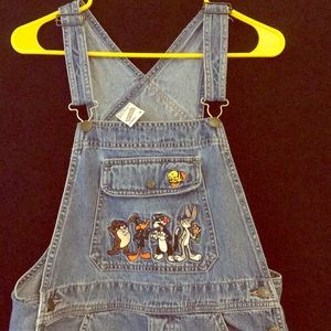 Vintage 90s Looney Tunes overalls
